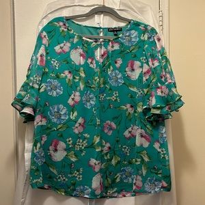 Size XL Sara Michelle Cold Shoulder Floral Blouse